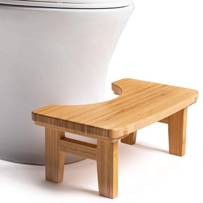 China EU Certified Toilet Bamboo Wood Bathroom Step Stool For Kids for sale