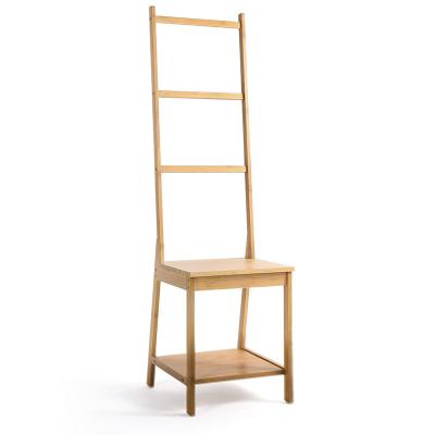 China Multifunctional Bamboo Bathroom Towel Shelf Rail Floorstanding Storage for sale