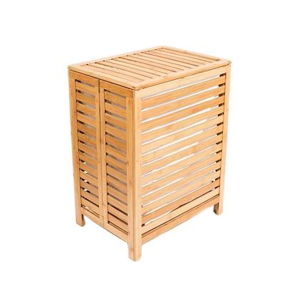 China 100L Bamboo Laundry Hamper Basket For Dirty Clothes Storage for sale