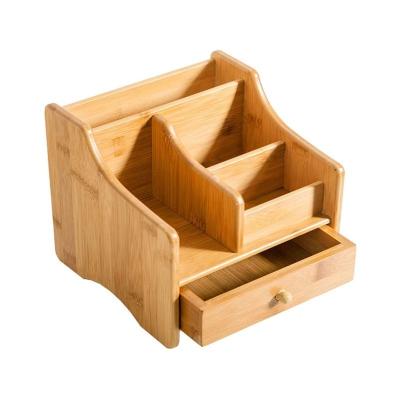 China Functional Style Bamboo Makeup Storage With Drawers for Office and Jewelry Supplies for sale