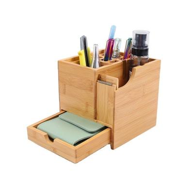 China 100% Natural Bamboo Wood Office Desk Storage with 1 Drawer Modern Style and Affordable for sale