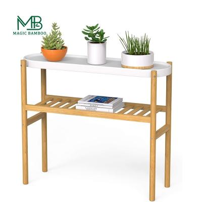 China American Style 2 Tier High Corner Plant Stand Ideal para uso em jardim e escritório à venda