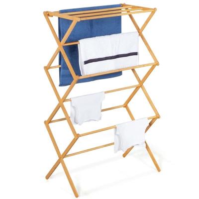 China Space-saving 120*50*150cm Bamboo Accordion Clothes Dryer Drying Rack for Clothing for sale