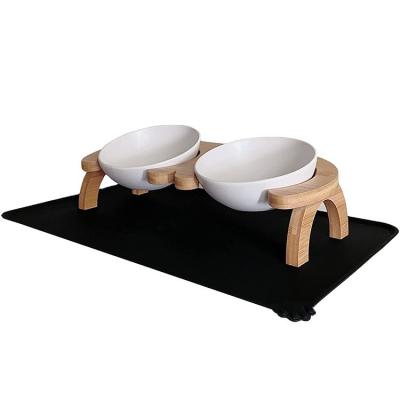 China Waterdichte anti-slip siliconen mat kantelbare verhoogde voeder voor huisdieren 39.8 x 18.29 x 11.2 cm Te koop