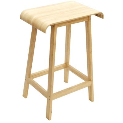 China Creative Bamboo Curved Seat Bar Stool with Eco-friendly Design and CE Certificate for sale