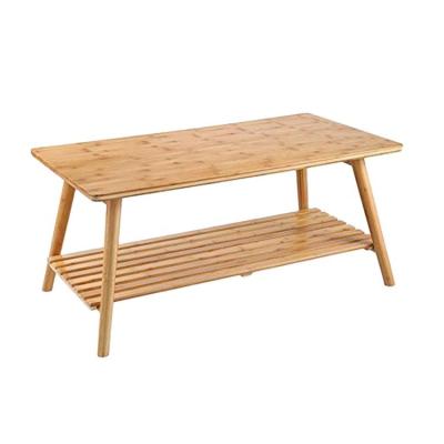 China Multifunctional Solid Bamboo Furniture Simple and Modern Coffee Table for Small Homes for sale