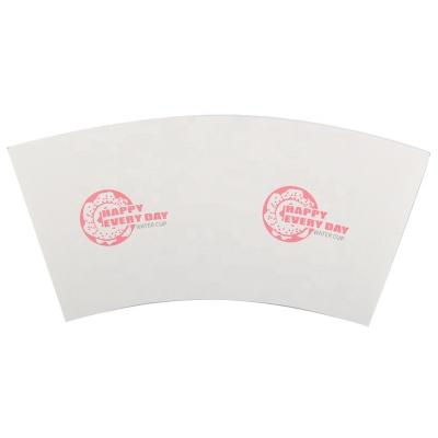 China Waterproof China Certificated OEM Food Grade Paper Cup Raw Materials Printed PE Coated Paper Sheet Paper Cup Fan Cut Cardboard Ready for sale