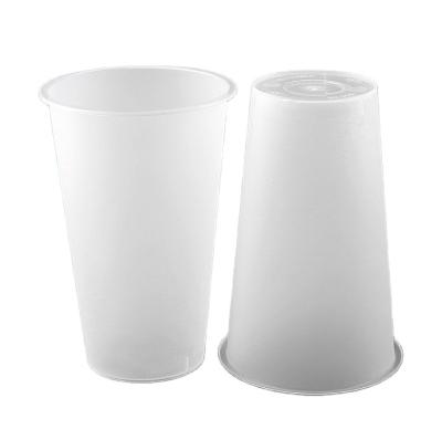 China Cold drink/hot drink 12oz 16oz 20oz 500ml/700ml U shape disposable frosted custom plastic cup for sale