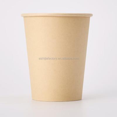 China Disposable Paper Drink Tea Disposable Milk Coffee Cups Brown Packaging Cold And Hot Cup for sale