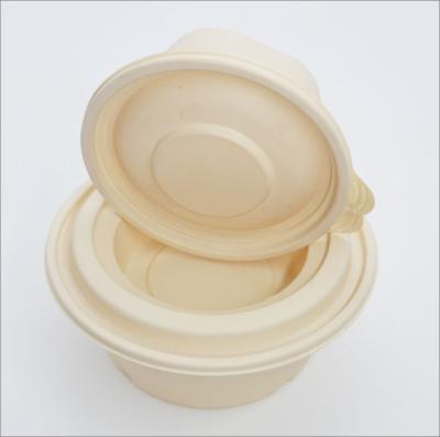 China Hotel Restaurant Picnic Sugarcane Paper Pulp Home BBQ Customized Soup Bowls With Lids White Paper Soup Bowl Paper Disposable Soup Bowl for sale