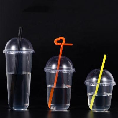 China Food Grade Colorful Disposable Bend Elbow Straw 6mm 27cm Disposable Colored Drink Drinking Long Thin Plastic Straw for sale