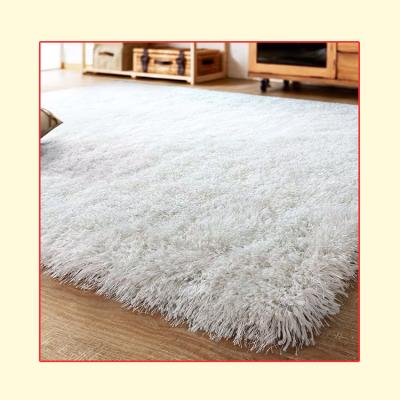 China Eco-friendly.anti-slip.water-proof and bright puffy plush silk rugs for living room rugs for sale