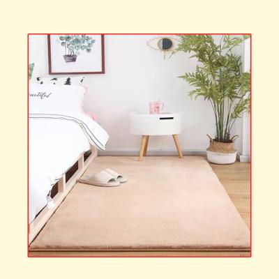 China Washable comfortable soft synthetic rabbit fur mats are used for indoor insulation for sale