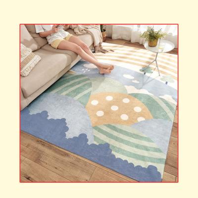 China Comfortable And Safe Children Tall Rugs Living Room Tea Table Floor Mat Washable Crawling Fluffy Rug for sale