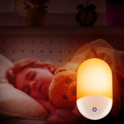 China Easy Installation Kids Light Sensor LED Night Light Lamp Plug In Warm White And Cold White Color For Option for sale