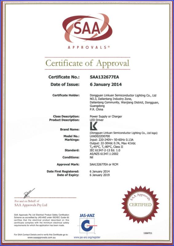 SAA certification - GR8 TECHNOLOGY Co LTD