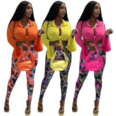 China Summer Women's Z-34 Amazone Solid Color QUICK DRY Sleeveless Shirt and Pants Suit Printed Two Piece Set for sale