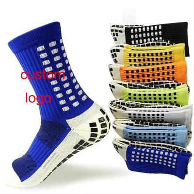 China Custom Sports S-267 Child's Daily Life + Slip Compression Soccer Logo Design Men Women Youth Sport Anti Bump Running Football Grip Socks for sale