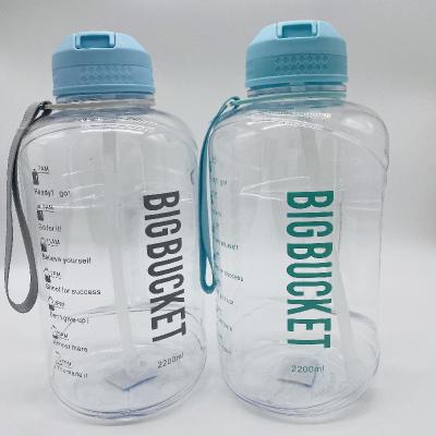 China Sport 2.2L Motivational Water Bottle Drinks Gym Viable Water Jug Bottle for sale