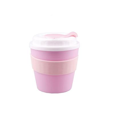 China Viable Single Wall Reusable Plastic Coffee Mug with Silicone Screw Lid and Leaf 8oz, 12oz, 16oz for sale