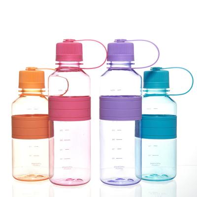 China Sustainable Eco Friendly Reusable Sports 550ml BPA Free Water Bottle With Silicone Sleeve for sale