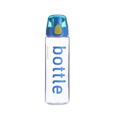 China Sustainable Plastic Sport Water Bottle With Carry Handle And Leak Proof Custom Shake Top Lid for sale