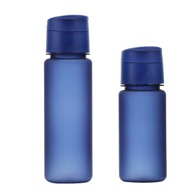 China Sustainable Plastic Water Bottle With Flip Top Lid Sport Bottle With Easy Carry Handle for sale