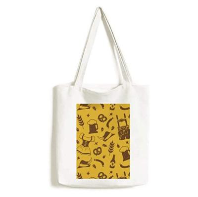 China Eco-Friendly Organic Calico Women Environmental Recycled Durable Grocery Bags Cotton Canvas Tote Bag for sale