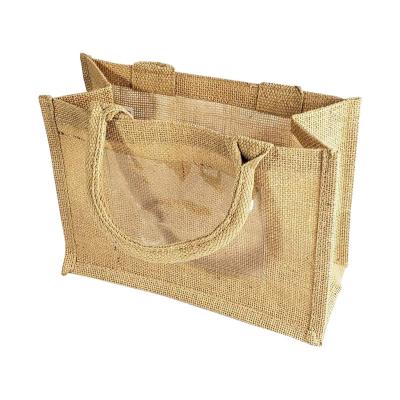 China Recyclable; Eco Friendly Reusable Recycle Custom Letter Bird Pattern Burlap Bags Side Jute Pouch Beach Pool Grocery Use Tote Bag for sale