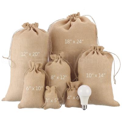 China Recyclable; Reusable Custom Size Reusable Tea Beans Grains Candy Storage Jewelry Gift Eco-Friendly Jute Bags Beam Pouch for sale