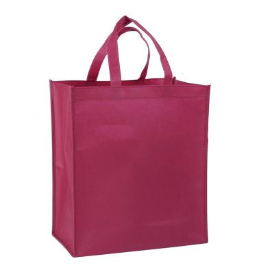 China BSCI Factory Reusable Custom Printed Eco Reusable Women Daily Use Shopping Bags Tote Bag Non Woven Burgundy for sale