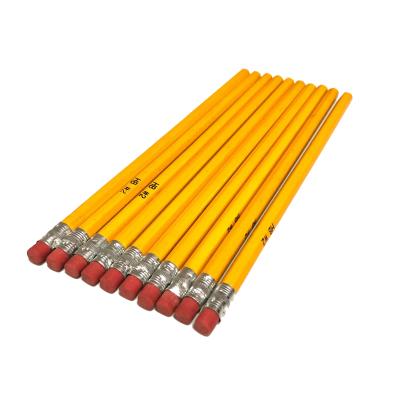 China office & School Promotional 2B Pencil Pencils Cheap Bulk Wooden Pencil With Eraser for sale