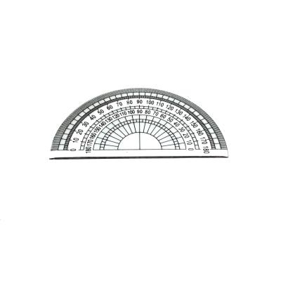 China School 180 Degree School Protractor Scale Transparent Plastic Ruler for sale