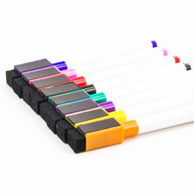 China Custom Erasable or Inerasable Logo Printing Promotional White Board Markers Magnetic Pen for sale