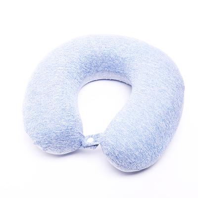 China Customized Popular Inflatable U Shape Assembled Inflatable Travel Promotion Memory Foam Neck Pillow For Rest for sale