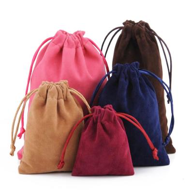 China Eco - Friendly Custom Logo Printed Small Velvet Drawstring Pouch Bag For Jewelry for sale