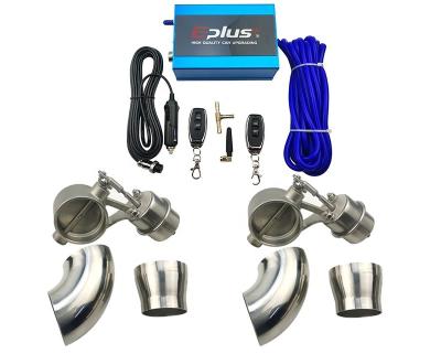 China Stainless Steel Stainless Steel EPLUS CAR EXHAUST CONTROL VALVE WITH 2 SETS OF VACUUM PUMP CONTROLLER UNIT REMOTE KIT CONTROLLER SWITCH UNIVERSAL 51 63 76MM for sale