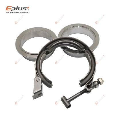 China Stainless Steel Stainless Steel Eplus Hot sale stainless 2/2.2/2.5 inch exhaust tip v band clamp with flange pipe clamp for sale