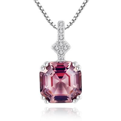 China Hot Selling Aberdeen Morganite Morganite Chain Pendant 925 Sterling Silver Romantic Quality Size Box for sale