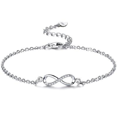 China FASHIONABLE Designer Personality Symbol 8 Number 925 Sterling Silver Bracelet for sale