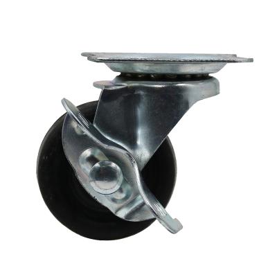 China Low Noise Hot Selling 1 Inch 2 Inch 3 Inch 4 Inch Brake Adjustable mute Screw Rubber Industrial Caster Wheel For Furniture for sale