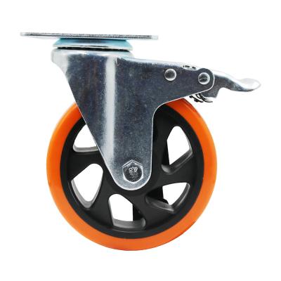 China Hot Selling Amazon Universal Low Noise Medical Industrial Furniture Middle Swivel 5 Inch 6 Inch Caster Wheels for sale