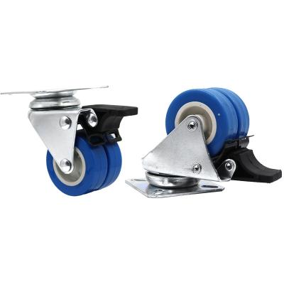 China Amazon Low Noise Hot Selling 2 Inch Polypropylene Universal Furniture Double Wheel Medical Caster With Brake for sale