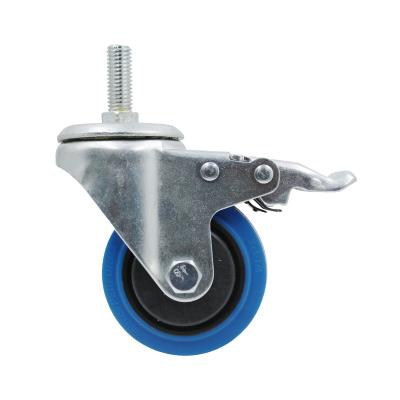 China Low Noise Amazon Hot Sale Industrial Universal Thermoplastic Rubber Caster Medium Duty Caster With Trolley for sale