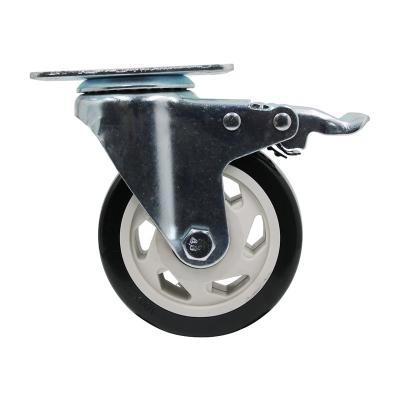 China 3 Inch Swivel Caster Metal Brake Low Noise High Quality Custom Cart Wheel Industrial Medium Duty Wheel for sale