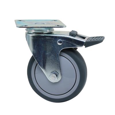 China High quality low noise light duty tpr 2 inch industrial 3 inch swivel caster wheel for sale