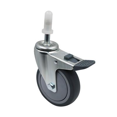 China Restaurant Car Casters Dining Car Wheel Low Noise Rubber Buffet Car Casters for sale