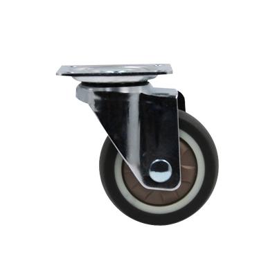 China Custom Low Noise Factory Trolley Office 3Inch Wheelchair Caster Wheel With Brakes for sale