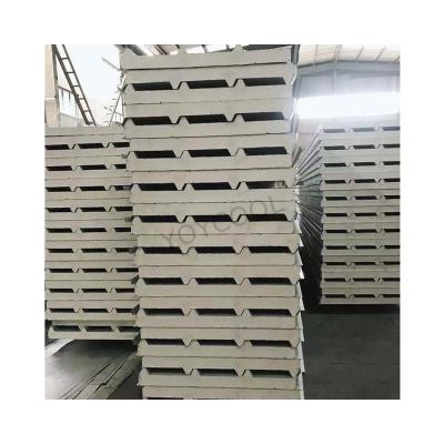 China 1150MM/960MM/950MM PU sandwich panel roof panel building roof eps/PU insulated sandwich panel good thickness for sale