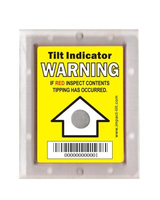 China Wholesale Barcode Warning Packaging Label Tilt Fragile Tip Indicate Indicator Sensor Sticker For Tilt Monitor for sale